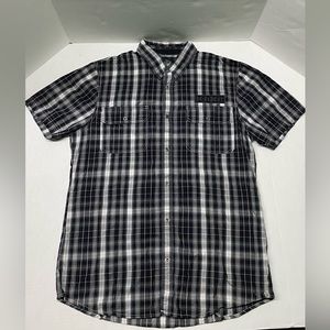 Harley Davidson Shirt Mens Extra Large Black Plaid Motorcycle Biker